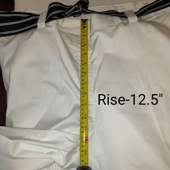 Karen Rogers White Shorts Women's PLUS 22W Stretch Minimalist NWT Belted Pockets - Picture 13 of 16